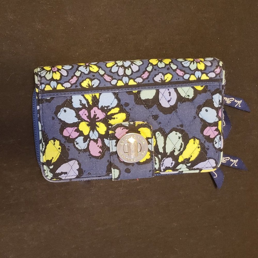 Vera Bradley Indigo Pop Turnlock wallet